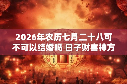 2026年农历七月二十八可不可以结婚吗 日子财喜神方位