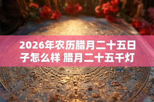 2026年农历腊月二十五日子怎么样 腊月二十五千灯节