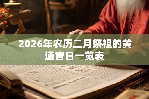 2026年农历二月祭祖的黄道吉日一览表