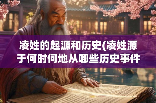 凌姓的起源和历史(凌姓源于何时何地从哪些历史事件中可以了解到凌姓的发展历程)