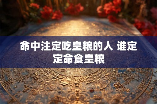 命中注定吃皇粮的人 谁定定命食皇粮