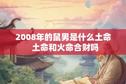 2008年的鼠男是什么土命  土命和火命合财吗