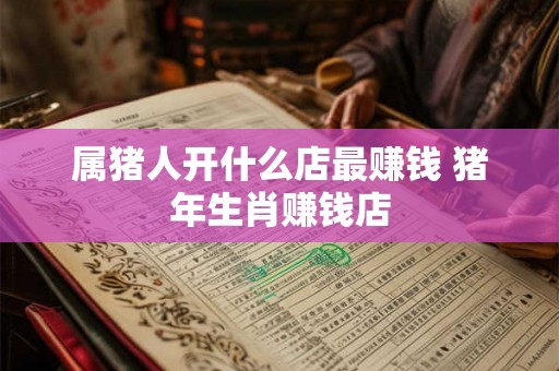 属猪人开什么店最赚钱 猪年生肖赚钱店