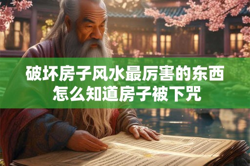 破坏房子风水最厉害的东西 怎么知道房子被下咒