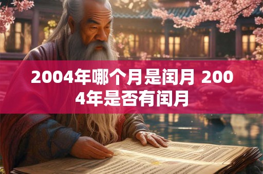 2004年哪个月是闰月 2004年是否有闰月