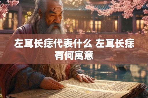左耳长痣代表什么 左耳长痣有何寓意