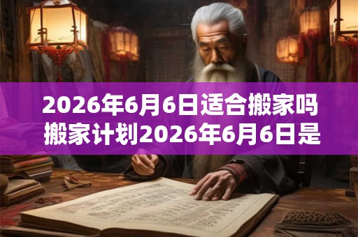 2026年6月6日适合搬家吗 搬家计划2026年6月6日是否适宜搬家 2026年6月6日适合搬家吗 搬家计划2026年6月6日是否适宜搬家