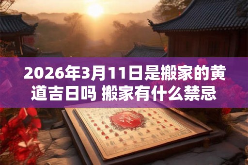 2026年3月11日是搬家的黄道吉日吗 搬家有什么禁忌