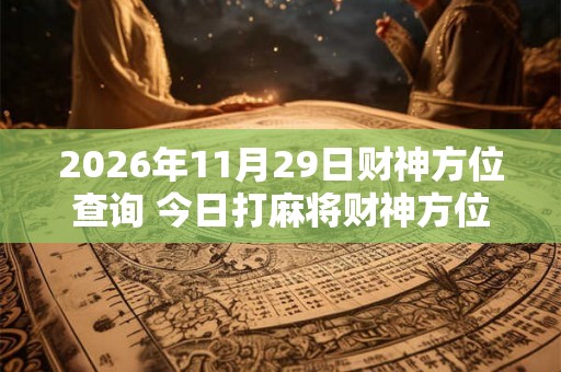 2026年11月29日财神方位查询 今日打麻将财神方位一览表