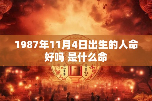 1987年11月4日出生的人命好吗 是什么命