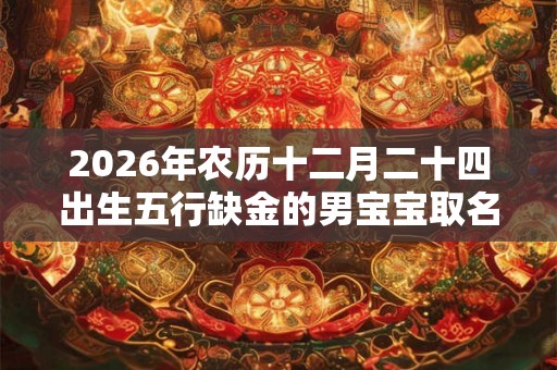2026年农历十二月二十四出生五行缺金的男宝宝取名字