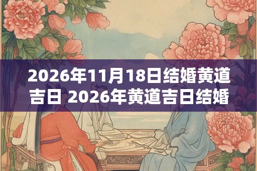 2026年11月18日结婚黄道吉日 2026年黄道吉日结婚是什么日期
