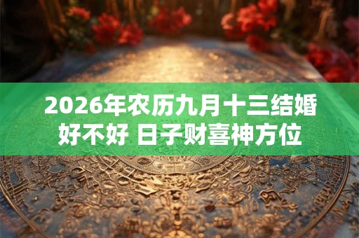 2026年农历九月十三结婚好不好 日子财喜神方位 2026年农历九月十三结婚好不好 日子财喜神方位