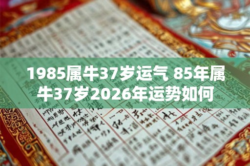 1985属牛37岁运气 85年属牛37岁2026年运势如何