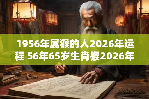 1956年属猴的人2026年运程 56年65岁生肖猴2026年运势