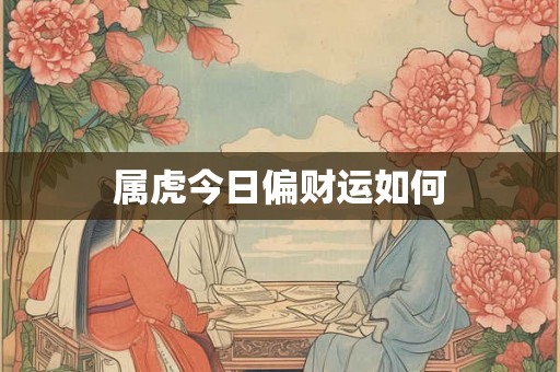 属虎今日偏财运如何