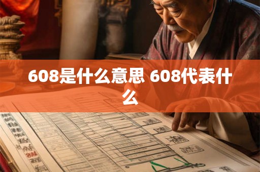 608是什么意思 608代表什么