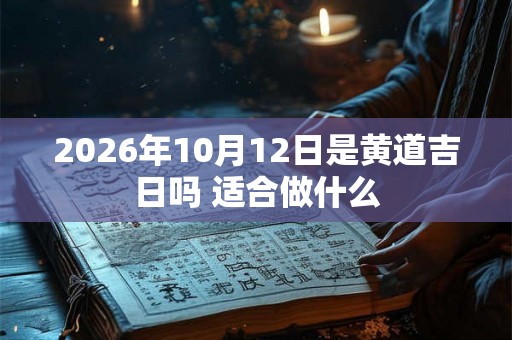 2026年10月12日是黄道吉日吗 适合做什么