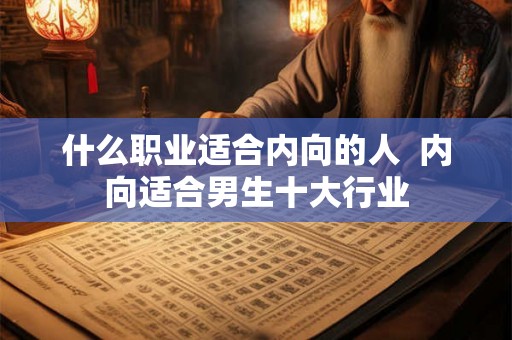 什么职业适合内向的人  内向适合男生十大行业