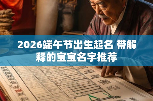2026端午节出生起名 带解释的宝宝名字推荐