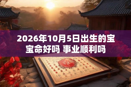 2026年10月5日出生的宝宝命好吗 事业顺利吗