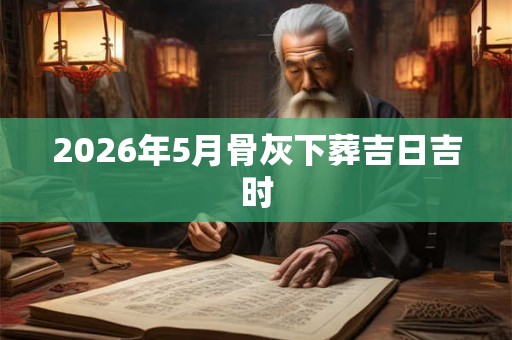 2026年5月骨灰下葬吉日吉时