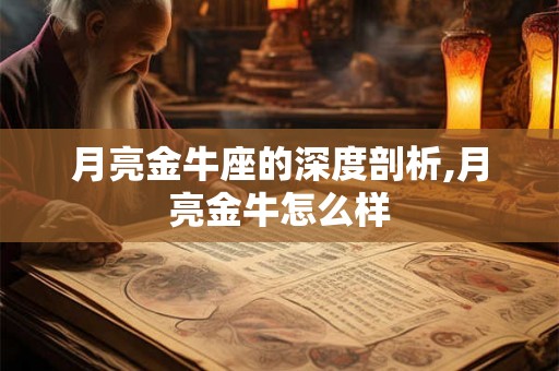 月亮金牛座的深度剖析,月亮金牛怎么样