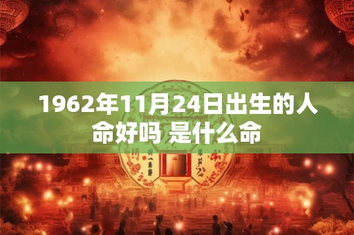 1962年11月24日出生的人命好吗 是什么命