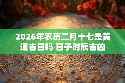 2026年农历二月十七是黄道吉日吗 日子时辰吉凶