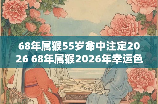 68年属猴55岁命中注定2026 68年属猴2026年幸运色 68年属猴55岁命中注定2026 68年属猴2026年幸运色