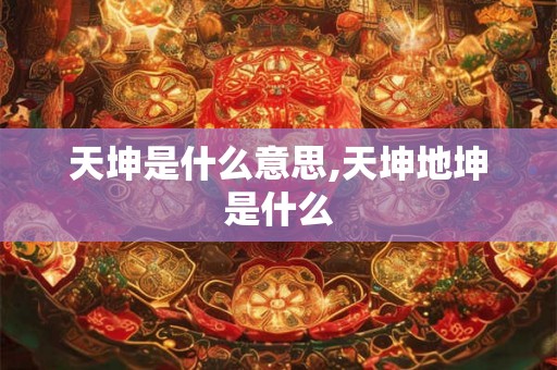 天坤是什么意思,天坤地坤是什么