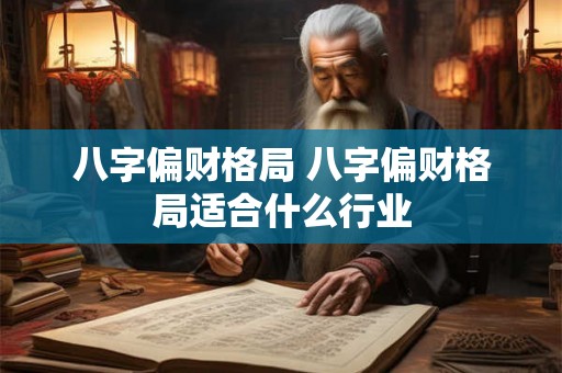 八字偏财格局 八字偏财格局适合什么行业
