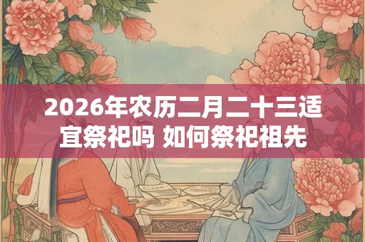 2026年农历二月二十三适宜祭祀吗 如何祭祀祖先 2026年农历二月二十三适宜祭祀吗 如何祭祀祖先