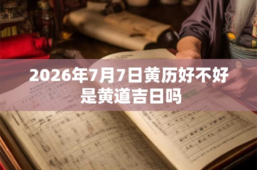 2026年7月7日黄历好不好 是黄道吉日吗