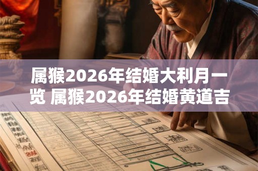 属猴2026年结婚大利月一览 属猴2026年结婚黄道吉日几天 属猴2026年结婚大利月一览 属猴2026年结婚黄道吉日几天
