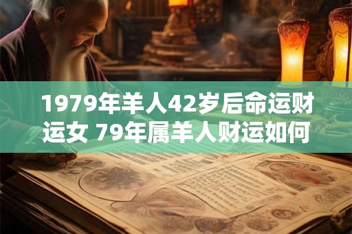 1979年羊人42岁后命运财运女 79年属羊人财运如何