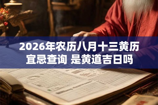2026年农历八月十三黄历宜忌查询 是黄道吉日吗