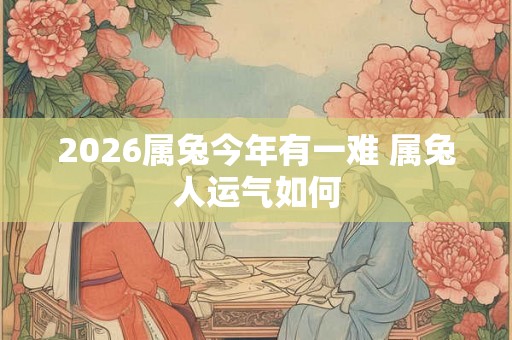 2026属兔今年有一难 属兔人运气如何 2026属兔今年有一难 属兔人运气如何