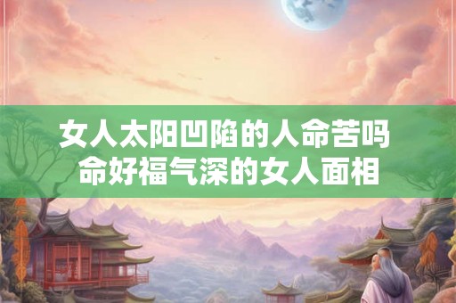 女人太阳凹陷的人命苦吗 命好福气深的女人面相