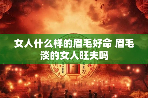 女人什么样的眉毛好命 眉毛淡的女人旺夫吗 女人什么样的眉毛好命 眉毛淡的女人旺夫吗