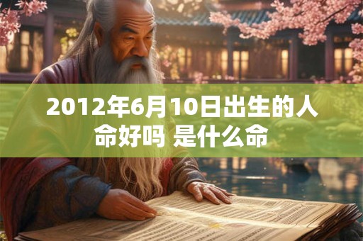 2012年6月10日出生的人命好吗 是什么命