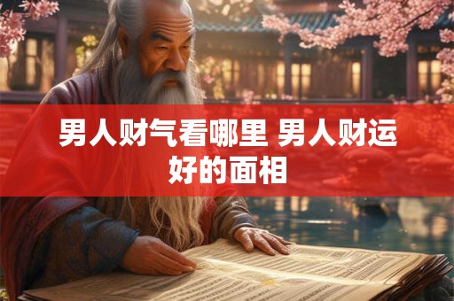 男人财气看哪里 男人财运好的面相