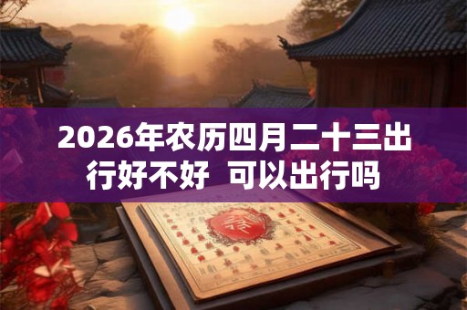 2026年农历四月二十三出行好不好 可以出行吗 2026年农历四月二十三出行好不好 可以出行吗
