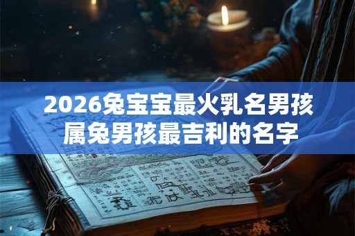 2026兔宝宝最火乳名男孩 属兔男孩最吉利的名字