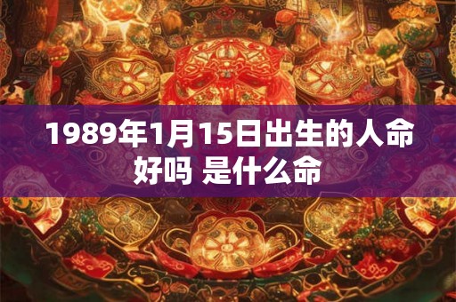 1989年1月15日出生的人命好吗 是什么命
