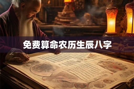 免费算命农历生辰八字