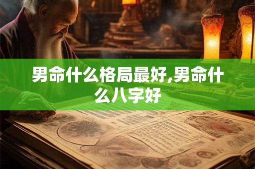 男命什么格局最好,男命什么八字好