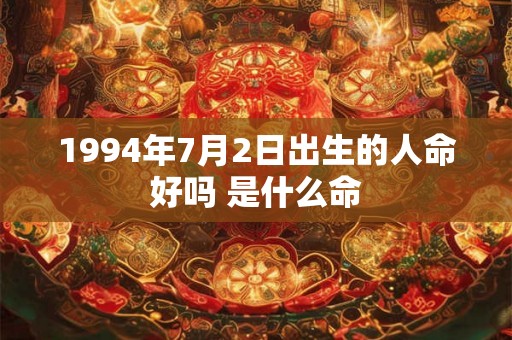 1994年7月2日出生的人命好吗 是什么命