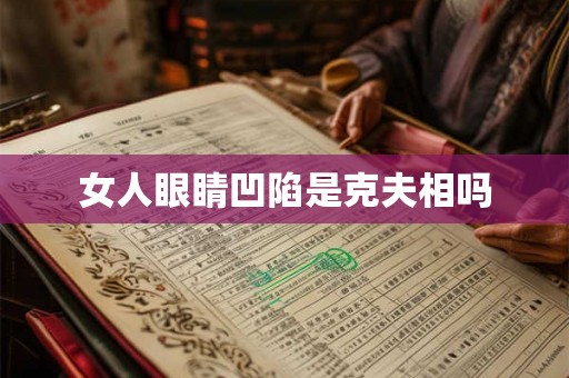 女人眼睛凹陷是克夫相吗