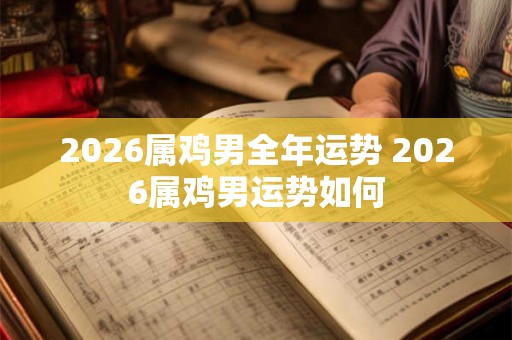2026属鸡男全年运势 2026属鸡男运势如何